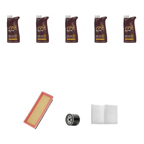 Kit tagliando 4 FILTRI e 5L OLIO compatibile con Alfa Romeo 147 (937) 1.6 16v twin Spark 88kw dal 2000