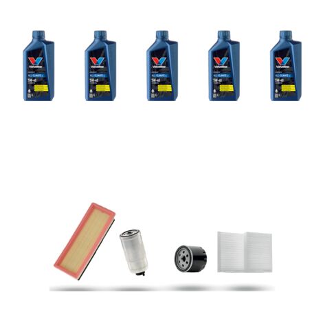 Kit tagliando 4 FILTRI e 5L OLIO compatibile con Alfa Romeo 147 (937) 1.9 Jtd 88kw 2004