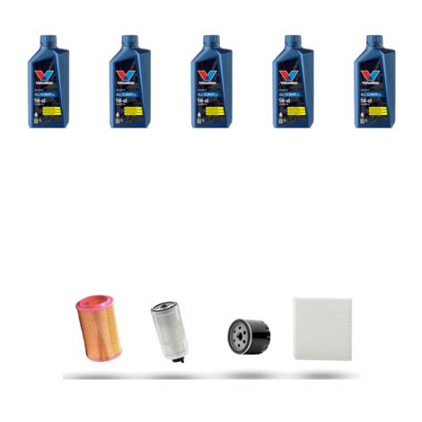 Kit tagliando 4 FILTRI e 5L OLIO compatibile con Alfa Romeo 156 (932) 1.9 jtd 76kw Dal 1997-2001