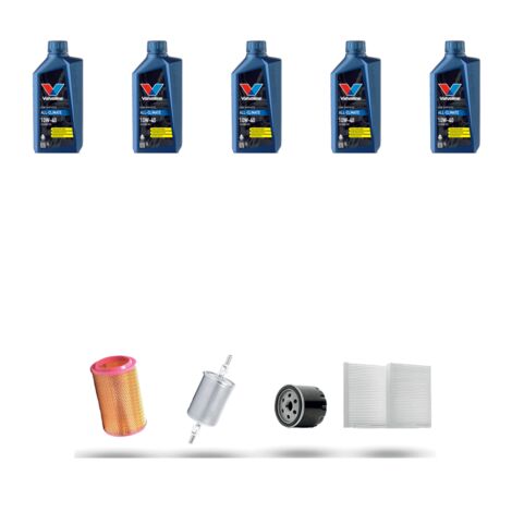 Kit tagliando 4 FILTRI e 5L OLIO compatibile con Alfa Romeo 156 (932) 2.0 JTS 121kw dal 2002-2006