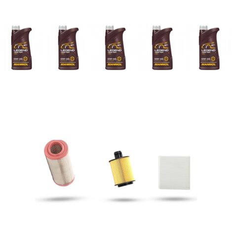 Kit tagliando 4 FILTRI e 5L OLIO compatibile con Alfa Romeo 159 (939) 1.8 TBI 147kw dal 2009-2011