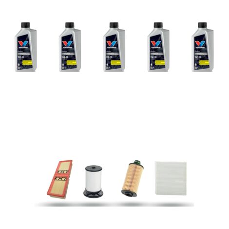 Kit tagliando 4 FILTRI e 5L OLIO compatibile con Alfa Romeo Giulia (952) 2.2 JTDM 16v 132kw dal 2016
