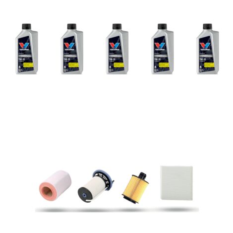 Kit tagliando 4 FILTRI e 5L OLIO compatibile con Alfa Romeo Giulietta (940) 2.0 jtdm 110kw dal 2013