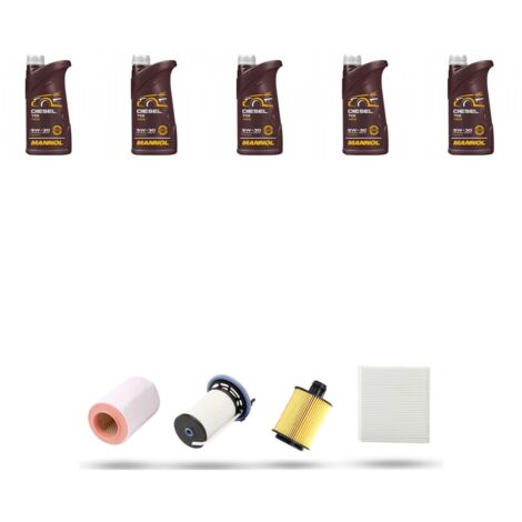 Kit tagliando 4 FILTRI e 5L OLIO compatibile con Alfa Romeo Giulietta (940) 2.0 jtdm 120kw dal 2010