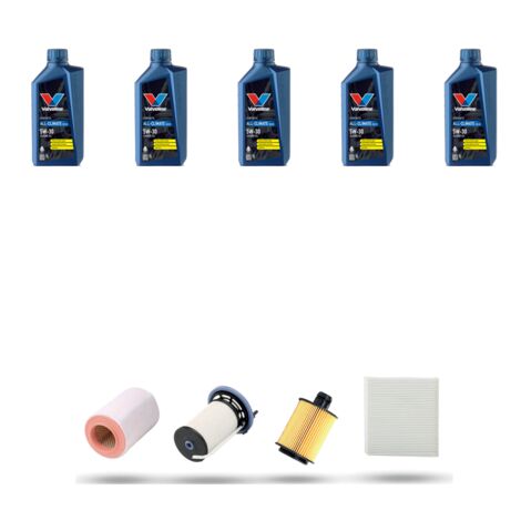 Kit tagliando 4 FILTRI e 5L OLIO compatibile con Alfa Romeo Giulietta (940) 2.0 jtdm 125kw dal 2010