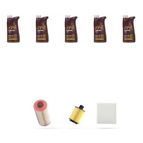 Kit tagliando 4 FILTRI e 5L OLIO compatibile con Alfa Romeo Spider (939) 1.8 JTB 147kw dal 2009