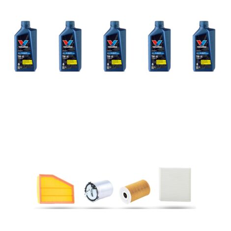Kit tagliando 4 FILTRI e 5L OLIO compatibile con Audi A1 (8X1,8XK) 2.0 tdi 100kw dal 2011