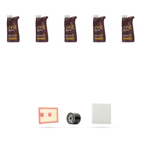 Kit tagliando 4 FILTRI e 5L OLIO compatibile con Audi A3 (8V1,8VK) 1.4 TFSI 8v 103kw dal 2012