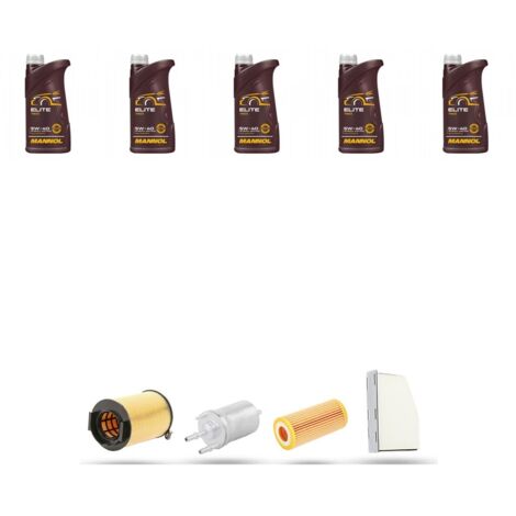 Kit tagliando 4 FILTRI e 5L OLIO compatibile con Audi A3 II (8P1,8PA) 2.0 Fsi 110kw dal 2003
