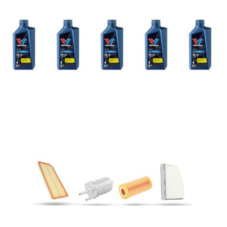 Kit tagliando 4 FILTRI e 5L OLIO compatibile con Audi A3 II (8P1,8PA) 2.0 tfsi 147kw dal 2004
