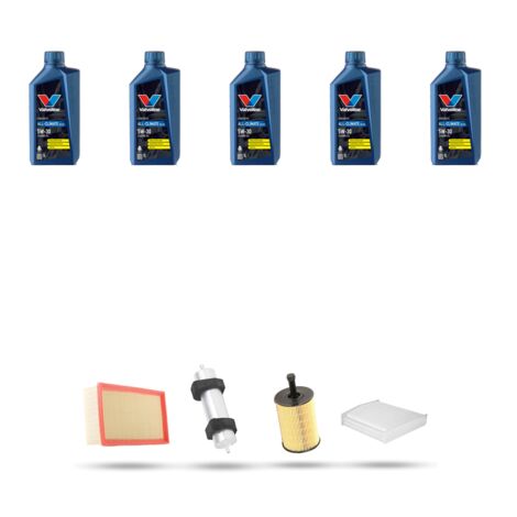 Kit tagliando 4 FILTRI e 5L OLIO compatibile con Audi A4 (B8) 2.0 tdi 125kw dal 2008 al 2012