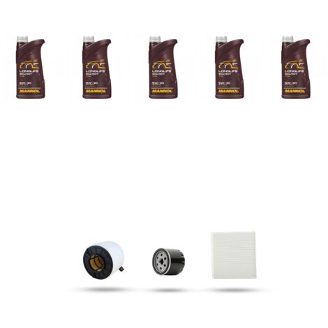 Kit tagliando 4 FILTRI e 5L OLIO compatibile con Audi A4 (B9,8W) 1.4 tfsi 110kw dal 2015