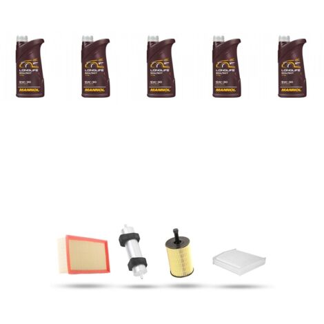Kit tagliando 4 FILTRI e 5L OLIO compatibile con Audi A5 (8T3,8F7,8TA) 2.0 tdi 125kw dal 2008
