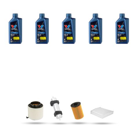 Kit tagliando 4 FILTRI e 5L OLIO compatibile con Audi A5 (8T3,8F7,8TA) 2.0 tdi 140kw 2013