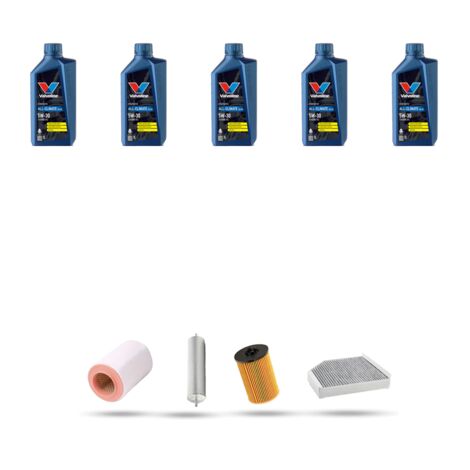 Kit tagliando 4 FILTRI e 5L OLIO compatibile con Audi A6 (C7) 2.0 tdi 110kw 2014