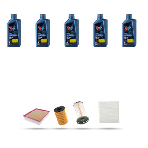 Kit tagliando 4 FILTRI e 5L OLIO compatibile con Audi Q2 (GAB,GAC) 2.0 tdi 140kw dal 2016