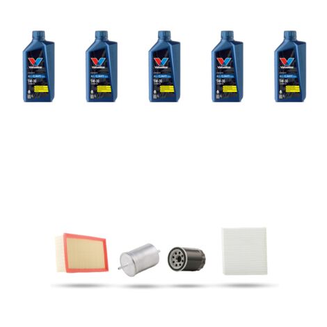 Kit tagliando 4 FILTRI e 5L OLIO compatibile con Audi TT (8N3) 1.8 20v 180kw dal 2005 al 2006