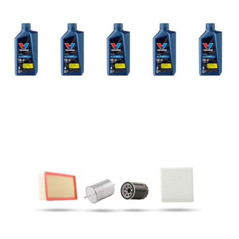 Kit tagliando 4 FILTRI e 5L OLIO compatibile con Audi TT (8N3) 1.8 20v turbo 165kw dal 1998 al 2006
