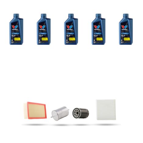Kit tagliando 4 FILTRI e 5L OLIO compatibile con Audi TT (8N3) 1.8 turbo 110kw dal 2001 al 2005