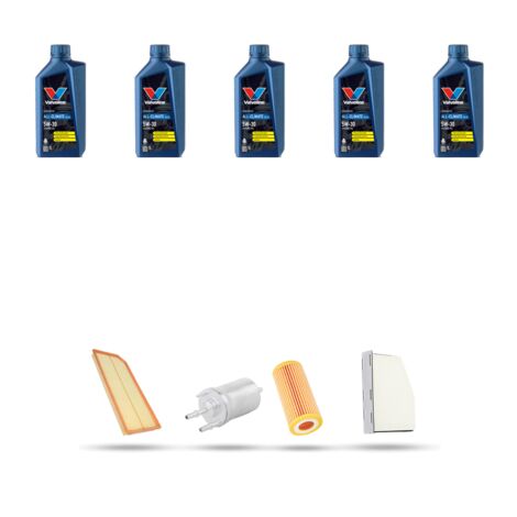 Kit tagliando 4 FILTRI e 5L OLIO compatibile con Audi TT II (8J3) 2.0 tfsi 147kw dal 2006