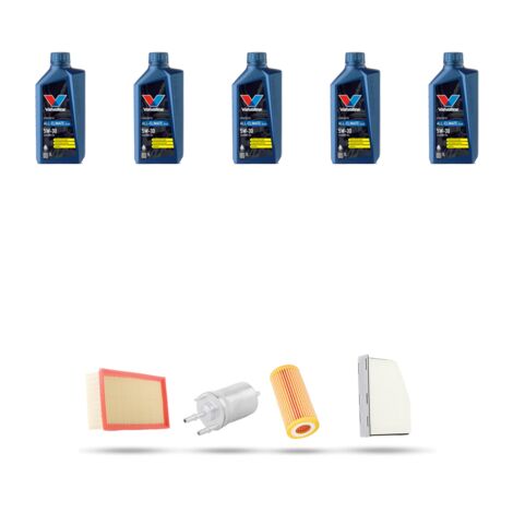 Kit tagliando 4 FILTRI e 5L OLIO compatibile con Audi TT II (8J3) 2.0 tfsi 195kw dal 2008