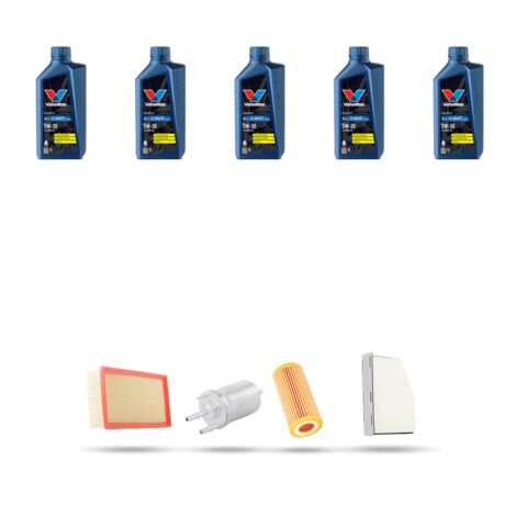 Kit tagliando 4 FILTRI e 5L OLIO compatibile con Audi TT II (8J3) 2.0 tfsi 200kw dal 2008