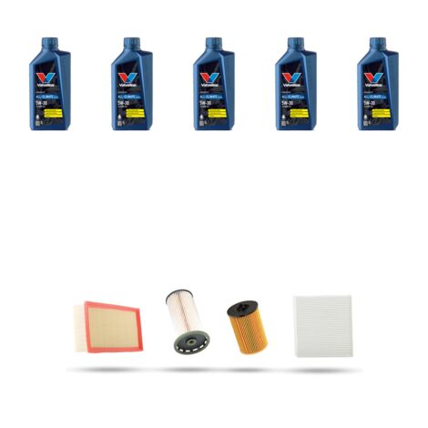 Kit tagliando 4 FILTRI e 5L OLIO compatibile con Audi TT III (FV3,FVP) 2.0 tdi 135kw dal 2014