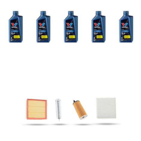Kit tagliando 4 FILTRI e 5L OLIO compatibile con Bmw Serie 1 (F20,F21) 118d 110kw dal 2015