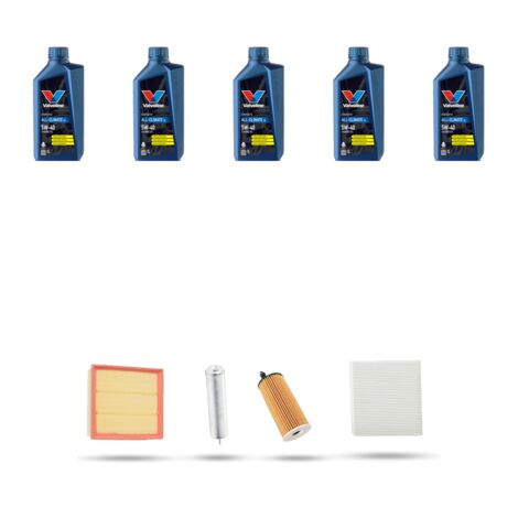 Kit tagliando 4 FILTRI e 5L OLIO compatibile con Bmw serie 1 (F20,F21) 120d 140kw dal 2015