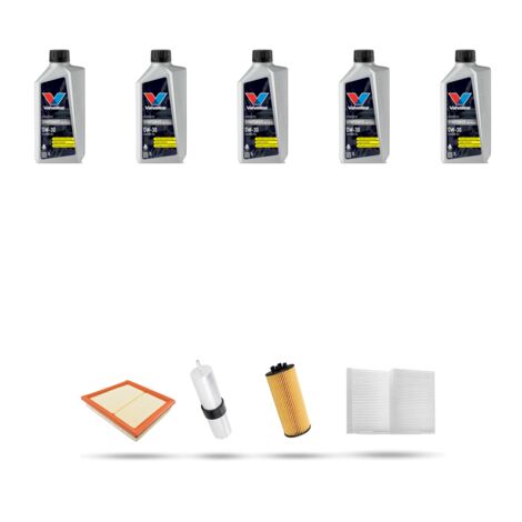 Kit tagliando 4 FILTRI e 5L OLIO compatibile con Bmw serie 1 (F40) 120d 140kw dal 2019