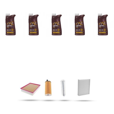 Kit tagliando 4 FILTRI e 5L OLIO compatibile con Bmw serie 2 (F23) 218d 110kw dal 2015