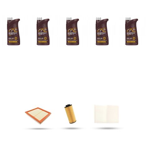 Kit tagliando 4 FILTRI e 5L OLIO compatibile con Bmw serie 2 (F45,F46) 216I 75kw dal 2015