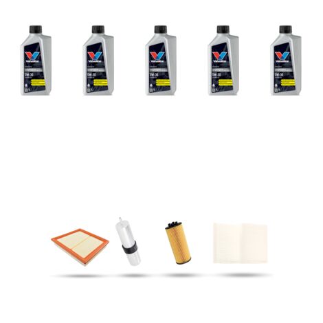Kit tagliando 4 FILTRI e 5L OLIO compatibile con Bmw serie 2 (F45,F46) 220 D 140kw dal 2014