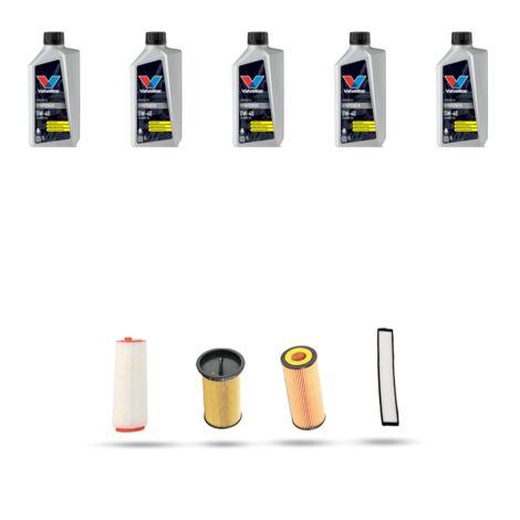 Kit tagliando 4 FILTRI e 5L OLIO compatibile con Bmw serie 3 (E46) 320d 100kw dal 1998 al 2001