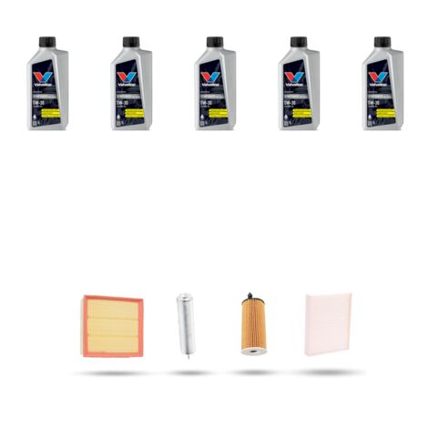 Kit tagliando 4 FILTRI e 5L OLIO compatibile con Bmw serie 3 (F30, F80,F31) 318d 110kw dal 2015