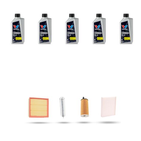 Kit tagliando 4 FILTRI e 5L OLIO compatibile con Bmw serie 3 (F30, F80,F31) 320d 140kw dal 2015