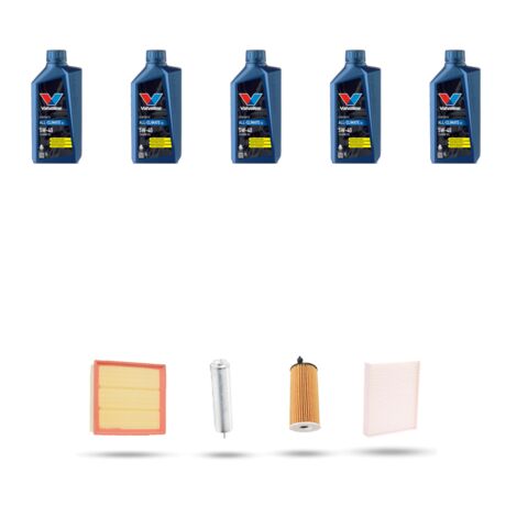 Kit tagliando 4 FILTRI e 5L OLIO compatibile con Bmw serie 3 Gt (F34) 325d 165kw dal 2016