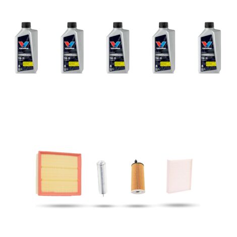 Kit tagliando 4 FILTRI e 5L OLIO compatibile con Bmw serie 4 (F32, F33, F36, F82) 418d 110kw dal 2015