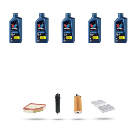 Kit tagliando 4 FILTRI e 5L OLIO compatibile con Bmw serie 5 (G30,G31,F90) 525d 170kw dal 2017