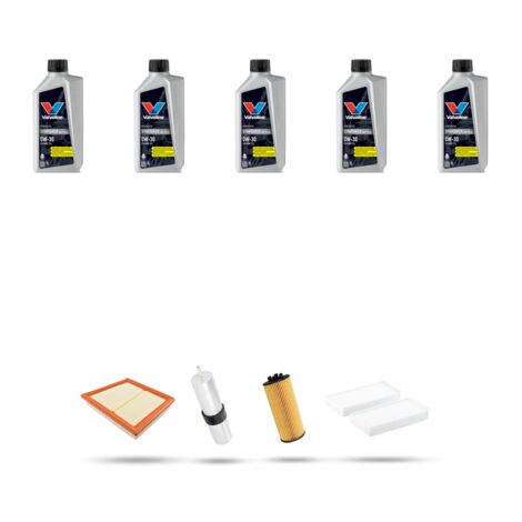 Kit tagliando 4 FILTRI e 5L OLIO compatibile con Bmw x2 (F39) 16d 85kw dal 2018