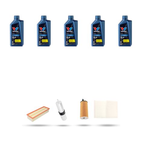 Kit tagliando 4 FILTRI e 5L OLIO compatibile con Bmw x3 (F25) 20dx 140kw dal 2014 al 2017