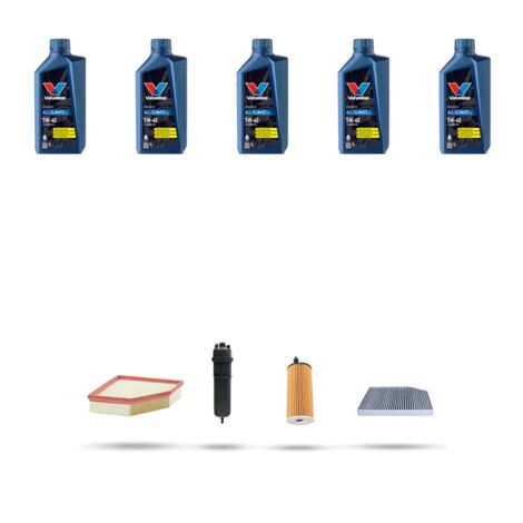 Kit tagliando 4 FILTRI e 5L OLIO compatibile con Bmw x4 (G02,F98) 25dx 170kw dal 2018