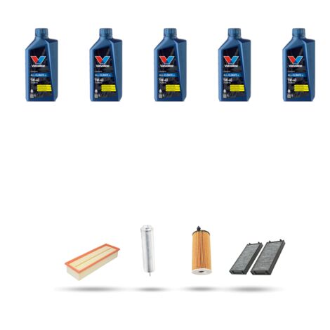 Kit tagliando 4 FILTRI e 5L OLIO compatibile con Bmw x5 (F15,F85) 25d 170kw dal 2015