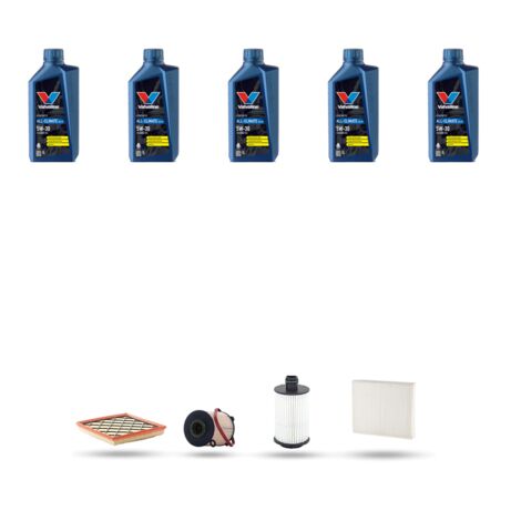 Kit tagliando 4 FILTRI e 5L OLIO compatibile con Chevrolet Orlando 2.0d 96kw dal 2011