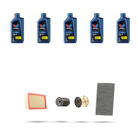 Kit tagliando 4 FILTRI e 5L OLIO compatibile con Citroen C5 2.2 hdi 98kw dal 2004