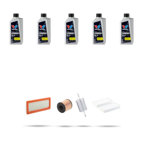 Kit tagliando 4 FILTRI e 5L OLIO compatibile con Citroen C5 Aircross 1.6 Thp 16v 120kw dal 2019