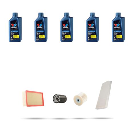 Kit tagliando 4 FILTRI e 5L OLIO compatibile con Citroen C8 2.2 HDi 94kw dal 2002