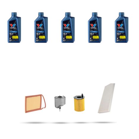 Kit tagliando 4 FILTRI e 5L OLIO compatibile con Citroen Dispatch II 1.6 HDI 66kw dal 2007