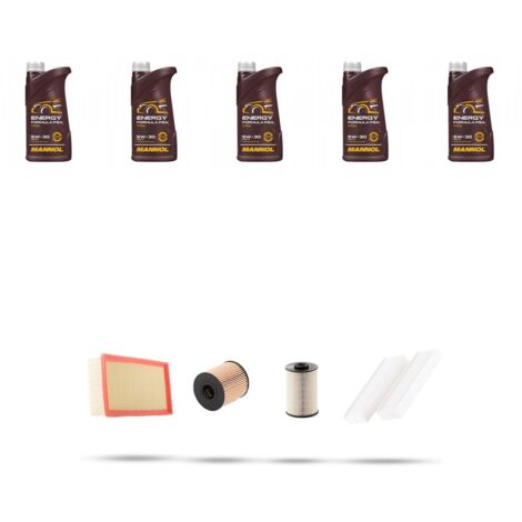 Kit tagliando 4 FILTRI e 5L OLIO compatibile con Citroen Ds5 2.0 Hdi 120kw dal 2011