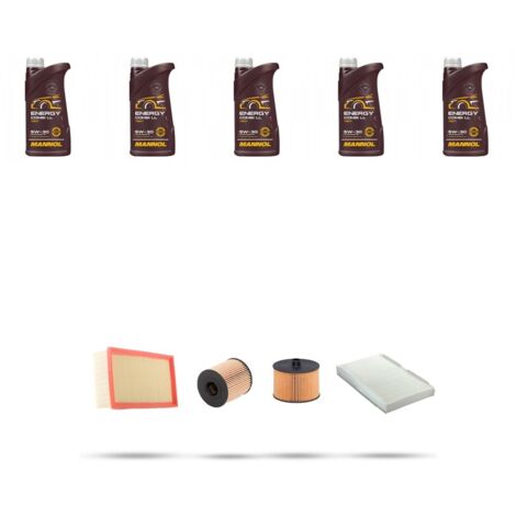 Kit tagliando 4 FILTRI e 5L OLIO compatibile con Citroen Jumpy II 2.0 Hdi 100kw dal 2007